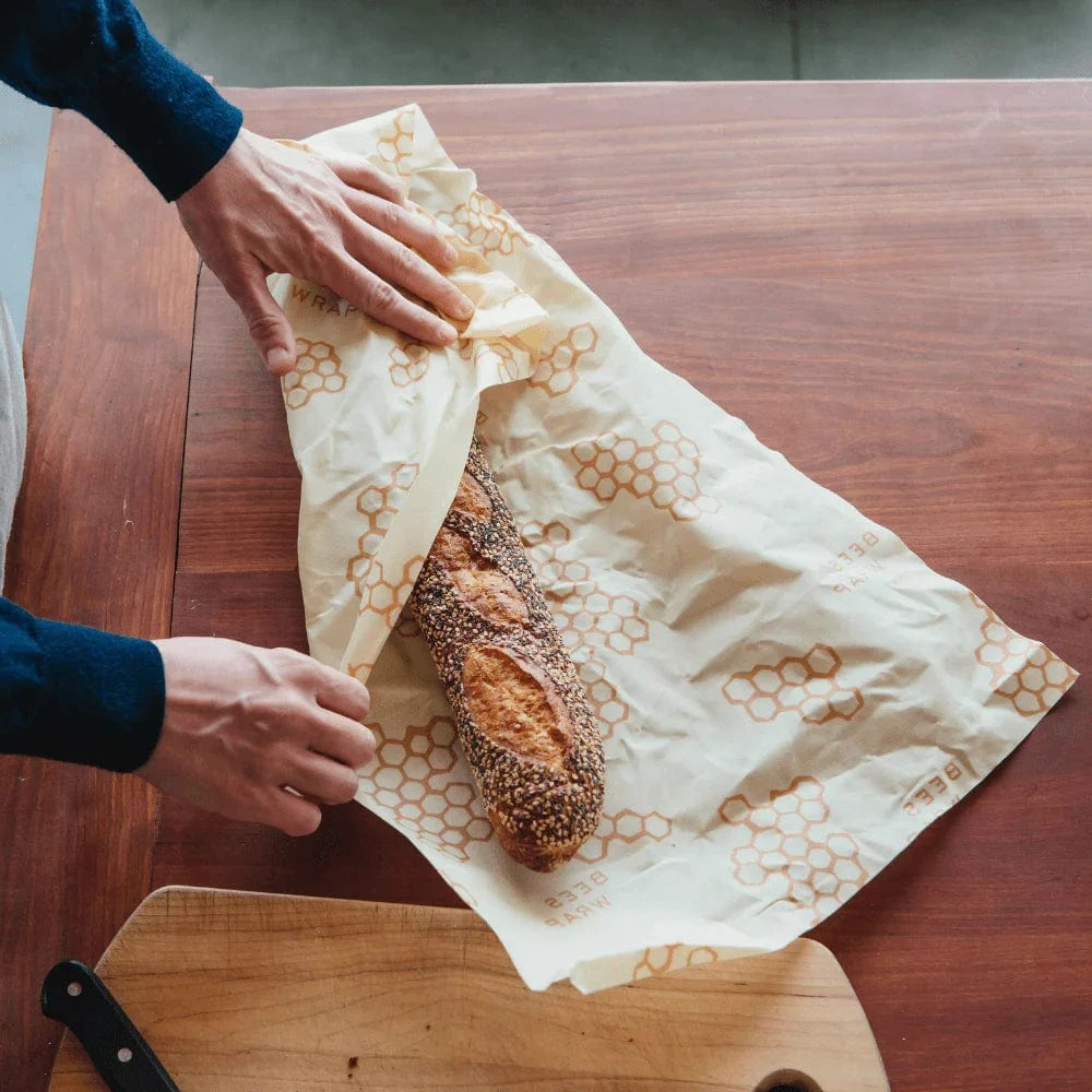 Reusable Bread Wrap - Beeswax Or Vegan, Organic, Plastic Free