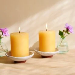 Handmade Ceramic Candle Dish Set