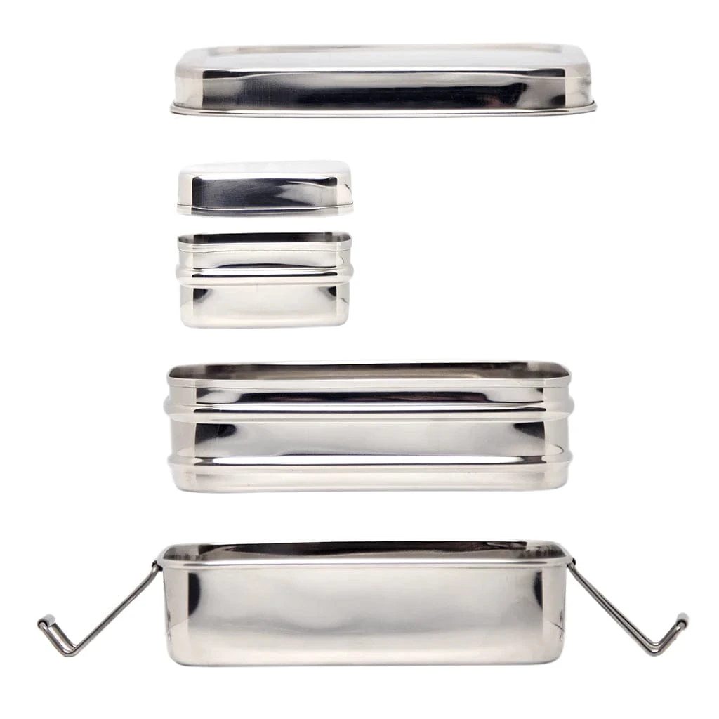 3-in-1 Classic Stainless Steel Lunchbox - Image 4