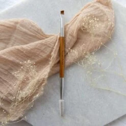 Brow And Liner Brush - Zero Waste Makeup Brush, Vegan, Bamboo + Taklon