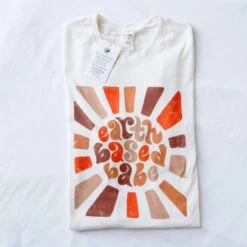Earth Based Babe Tee - Sustainable Clothing, Organic Cotton, Plantable Tags, Conservation