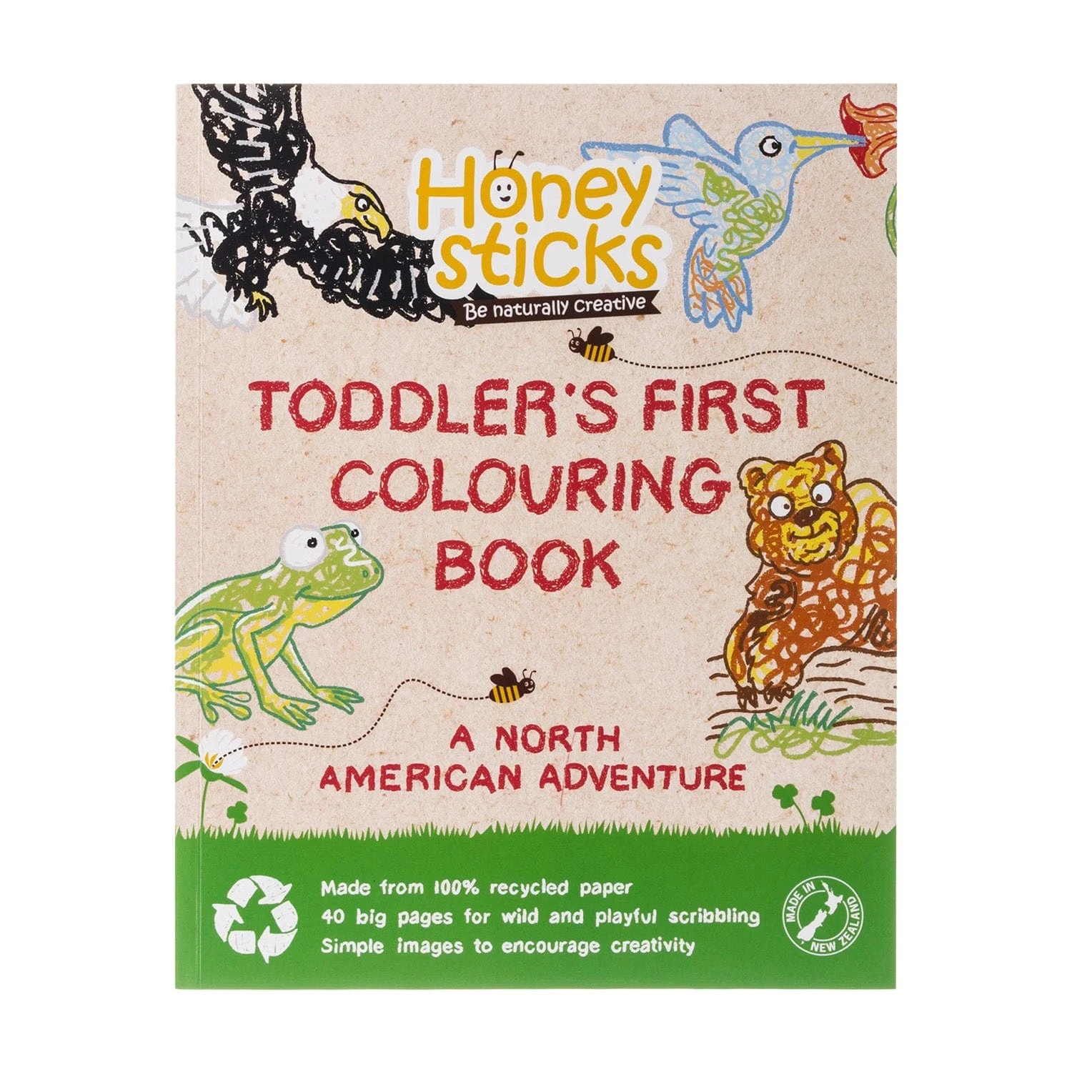 Honeysticks Coloring Book - 100% Recycled Paper, Biodegradable - Image 6