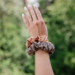 Plastic Free Organic Scrunchies - Zero Waste Scrunchies, 100% Fair Trade, Organic Cotton, 2 Pack