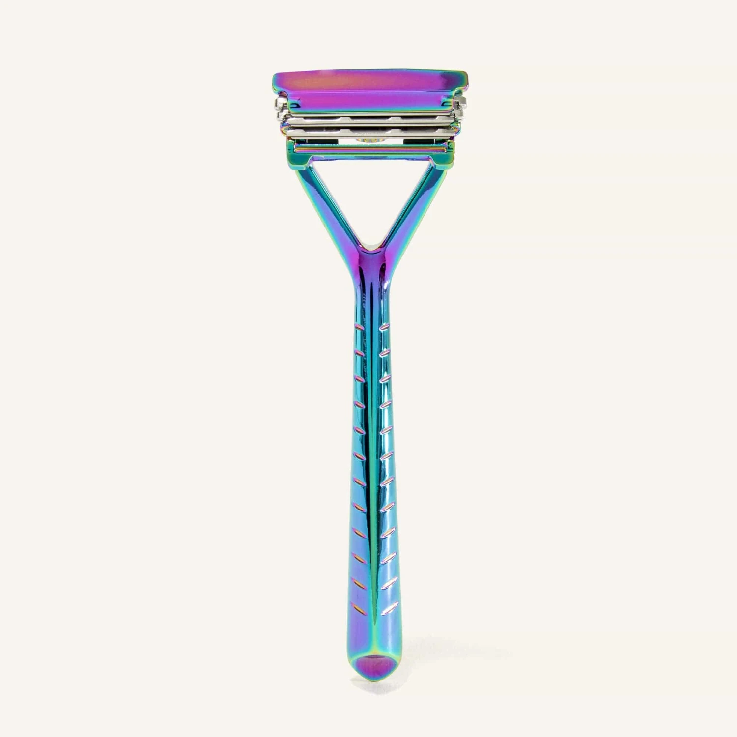 Pivoting Head Stainless Steel Razor - Triple-Head Razor - Image 5