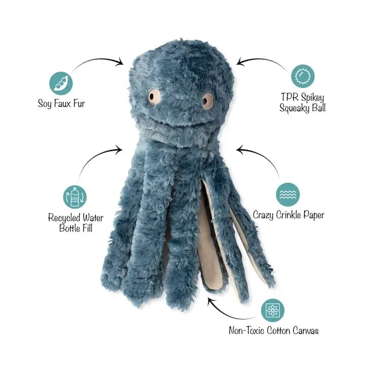 Recycled Octopus Dog Toy - Image 2