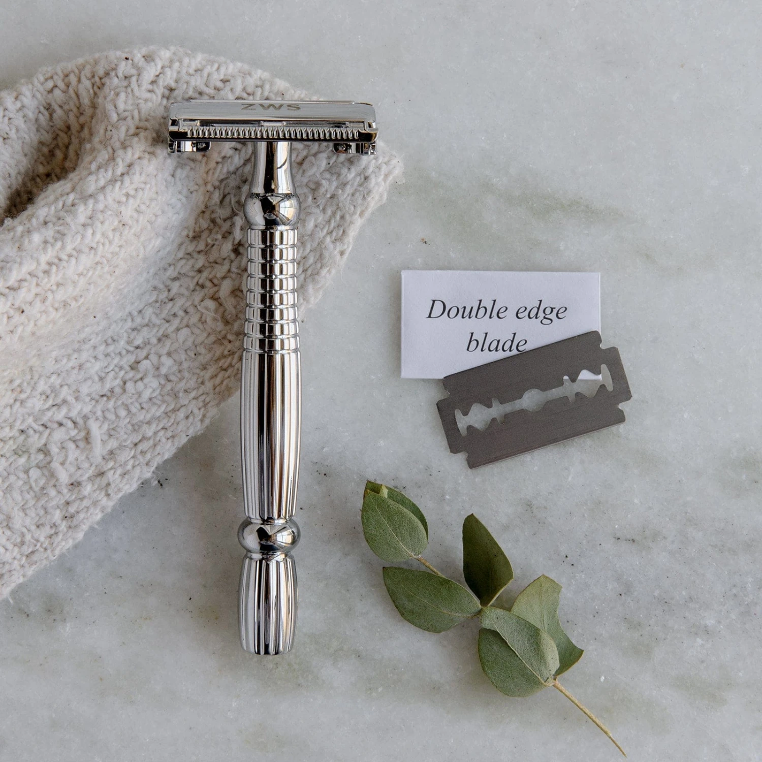 Zero Waste Safety Razor - Sustainable Razor - Single Blade, 10 Free Blades - Image 3